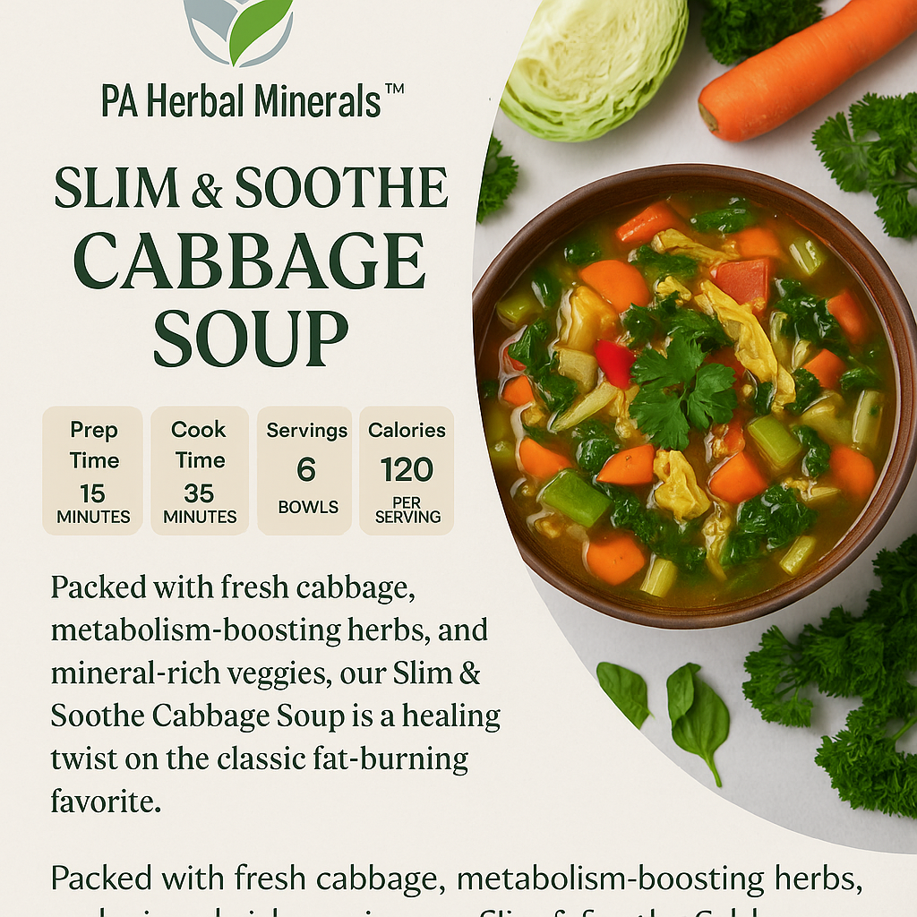 Slim & Soothe Fat Burning Cabbage Soup by PA Herbal Minerals